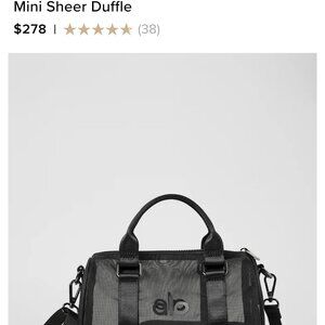 Alo mesh mini duffle SOLD OUT black OR white brand new